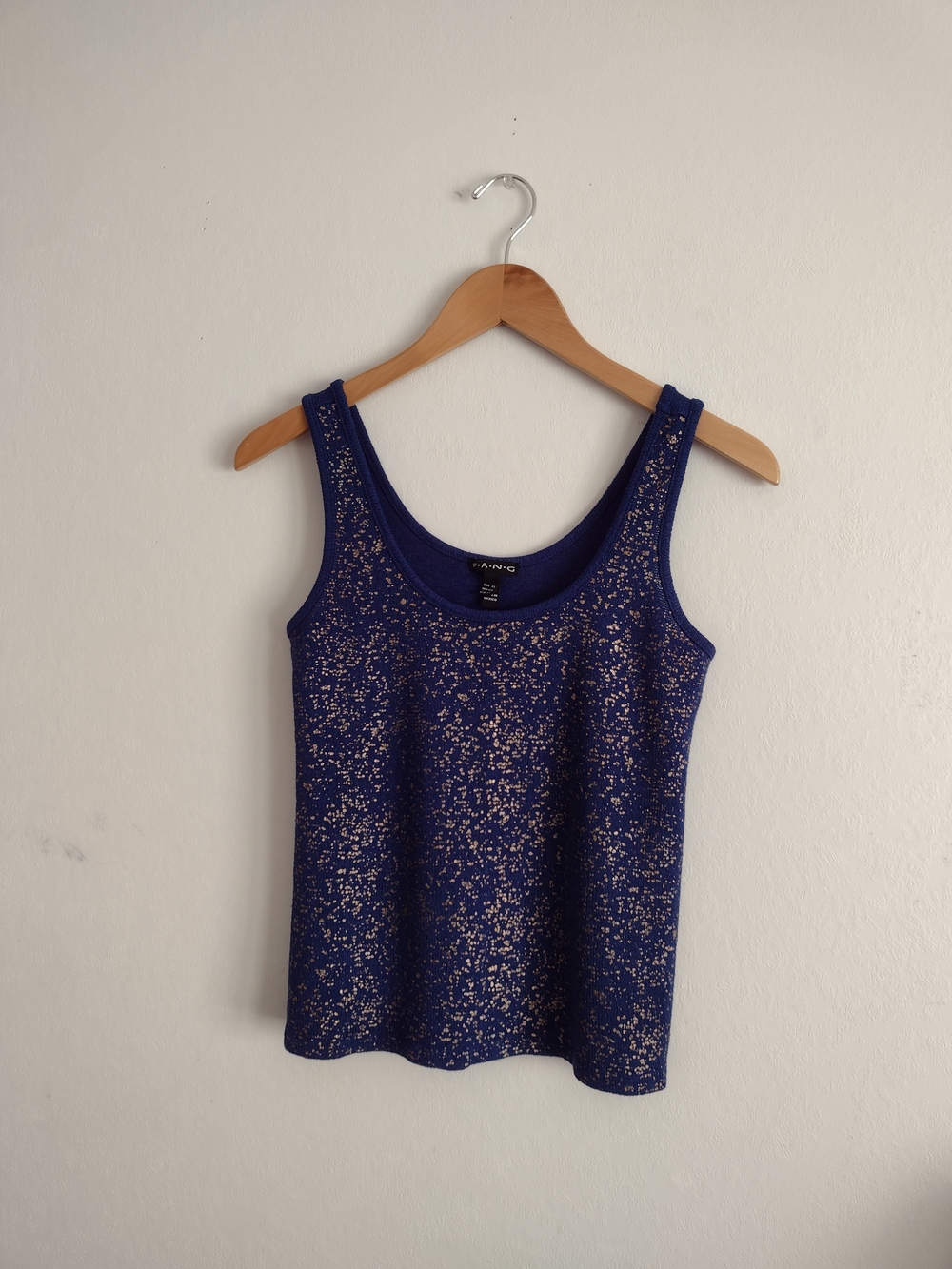 Fang blue sweater tank top xs